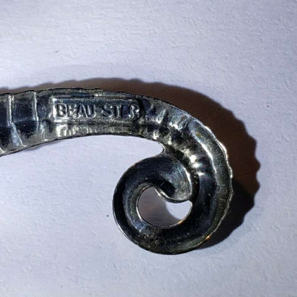 Beau Sterling Signed Seahorse Pin - Picture 5 of 7